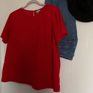 🤍SOLD A New Day Red polka dot blouse XL